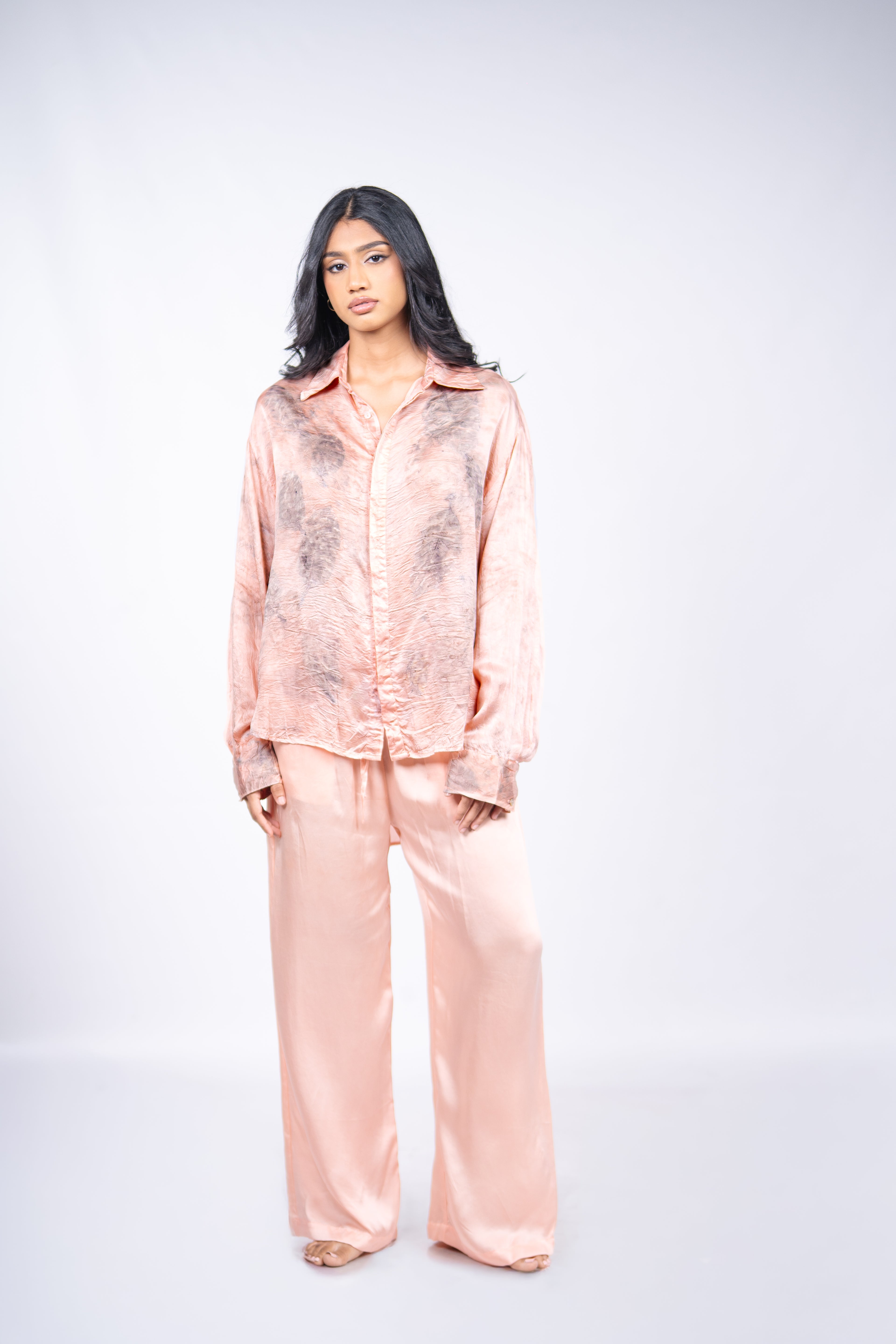 Earth dyed silk trouser