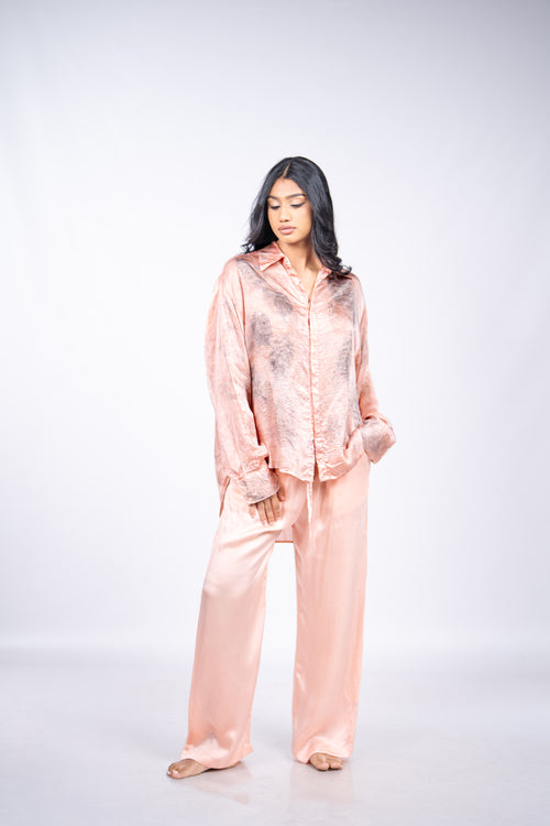 Earth dyed silk trouser