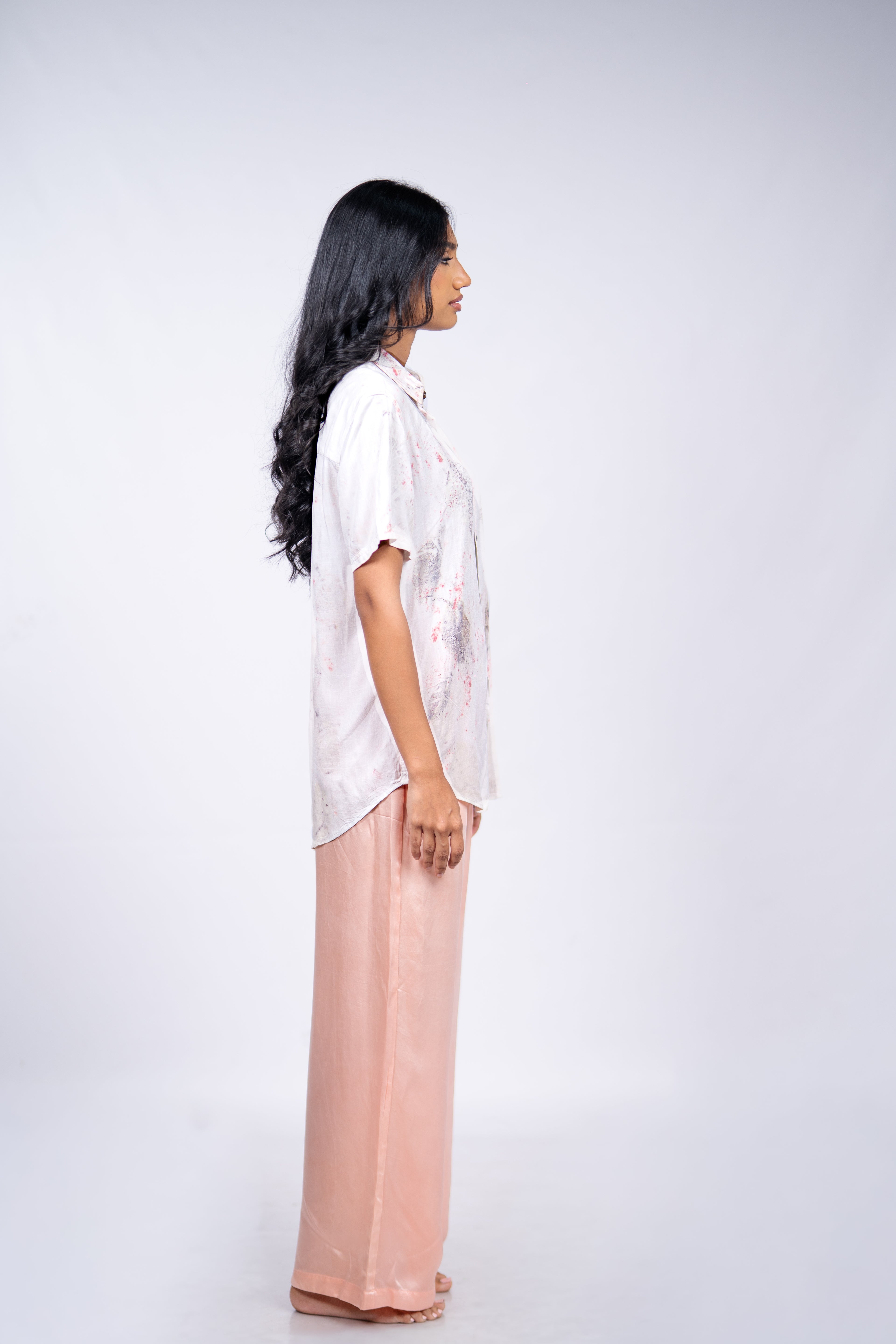 Earth dyed silk trouser