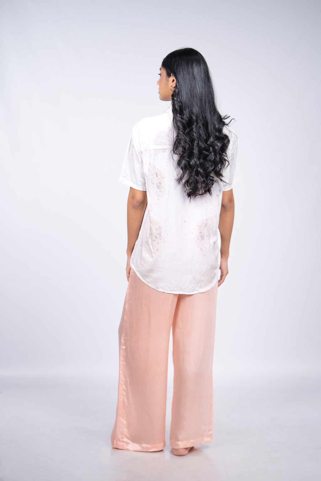 Earth dyed silk trouser