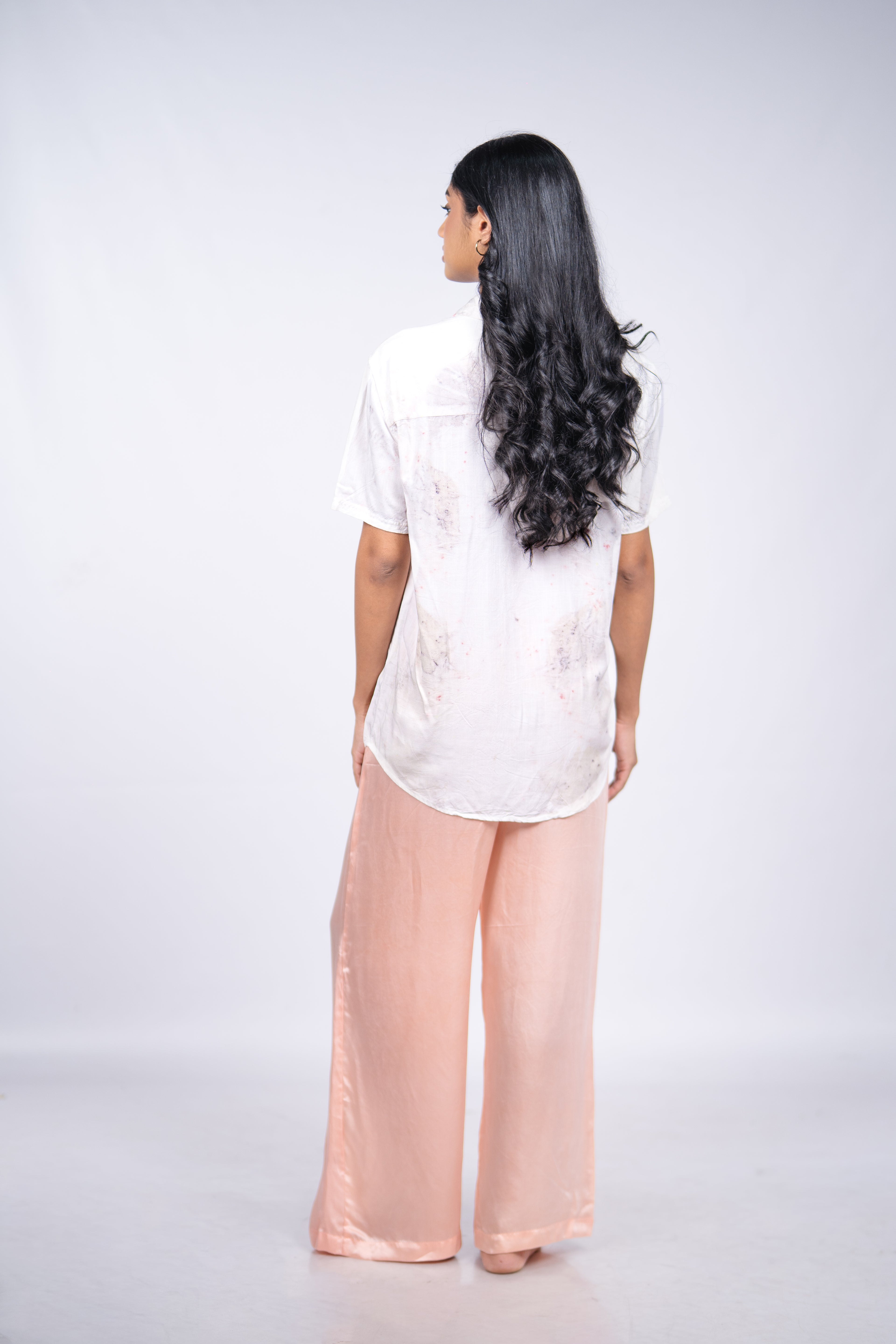 Earth dyed silk trouser