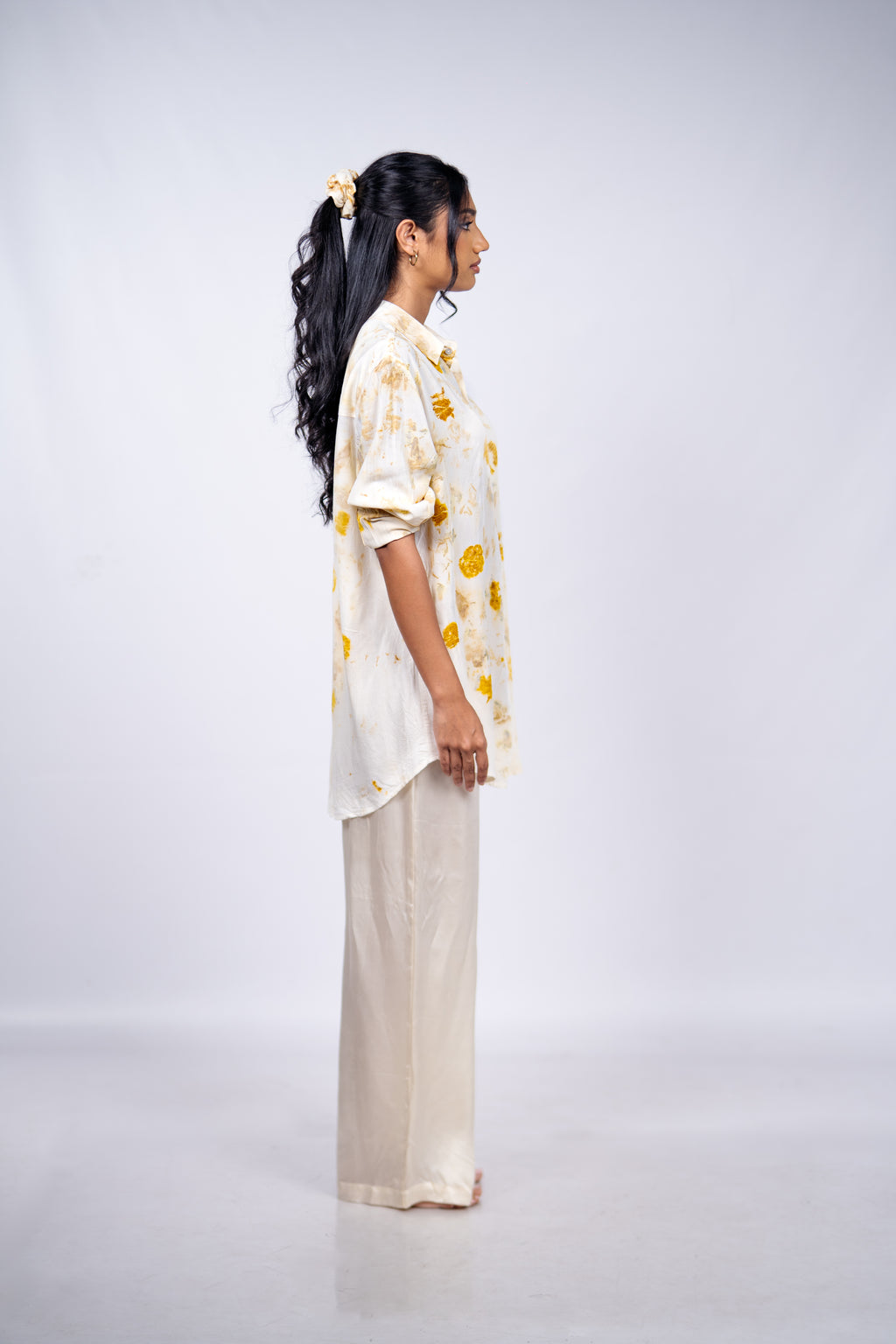 Earth dyed silk trouser