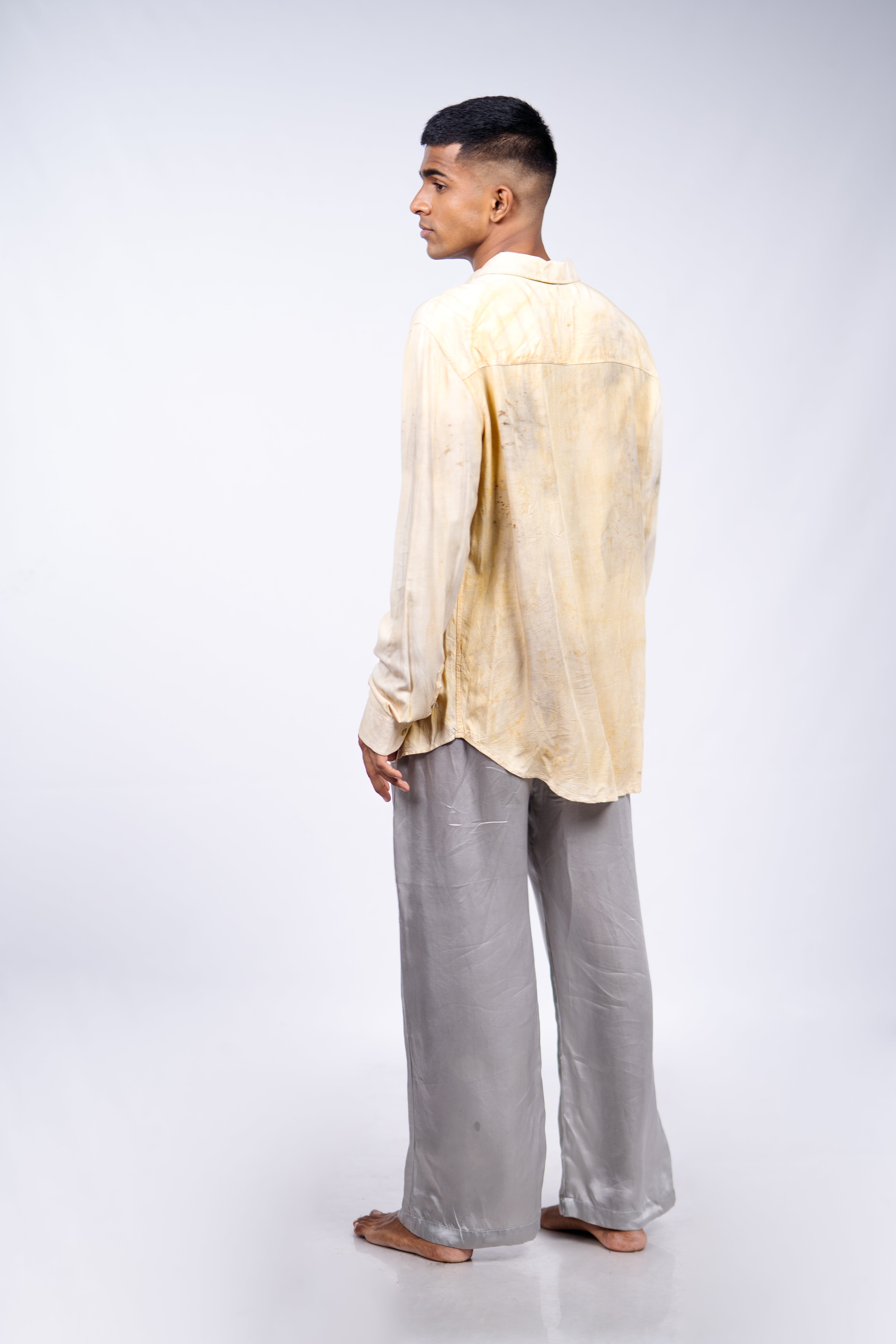 Earth dyed silk trouser