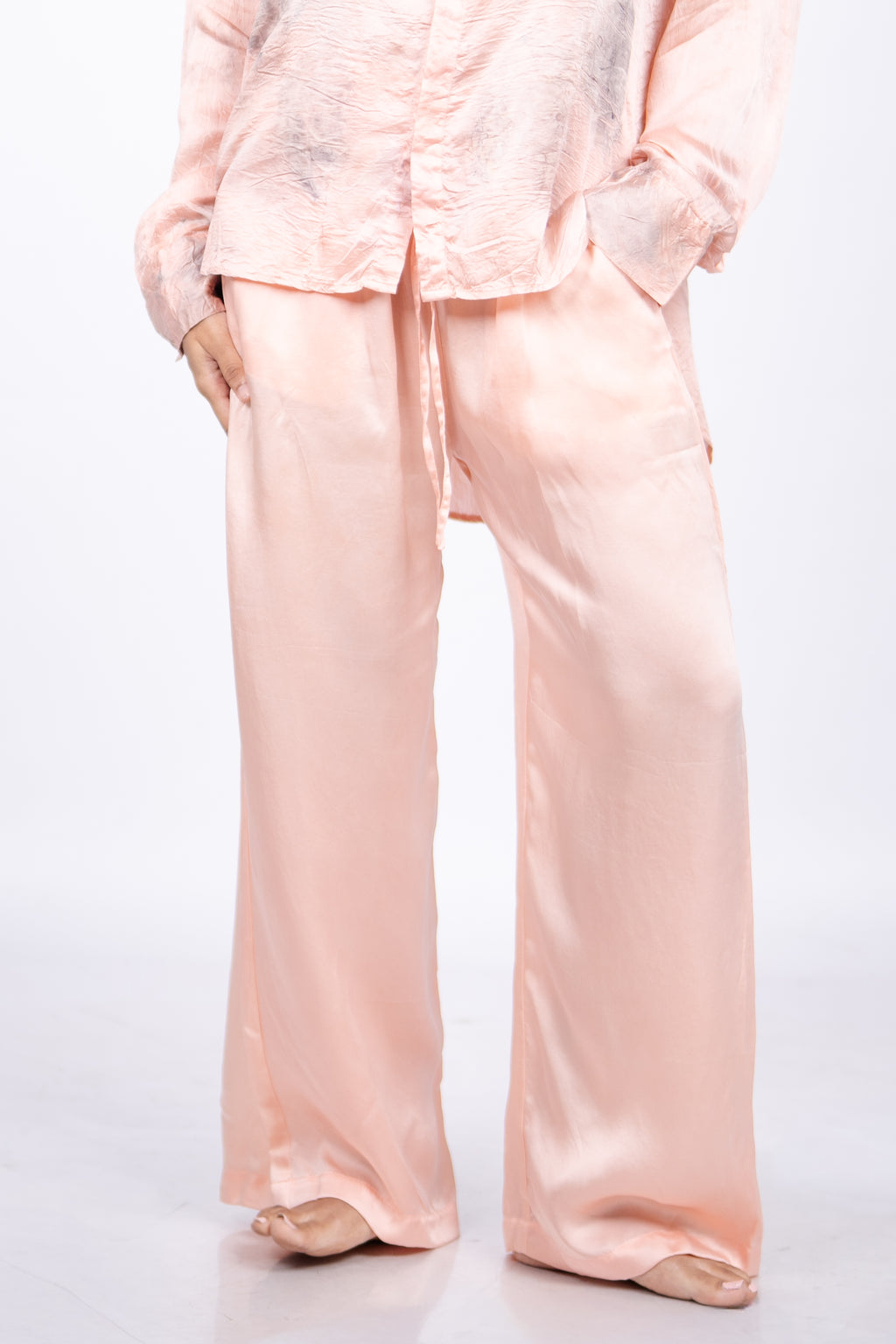 Earth dyed silk trouser