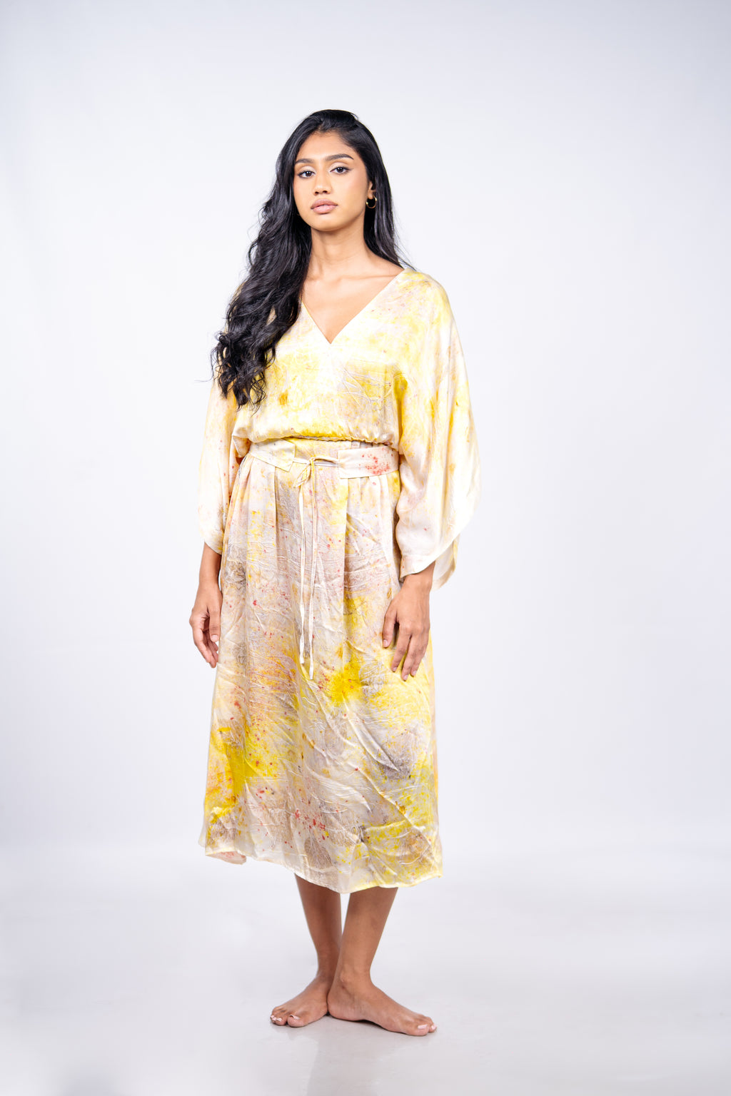 Nature's embrace kimono dress