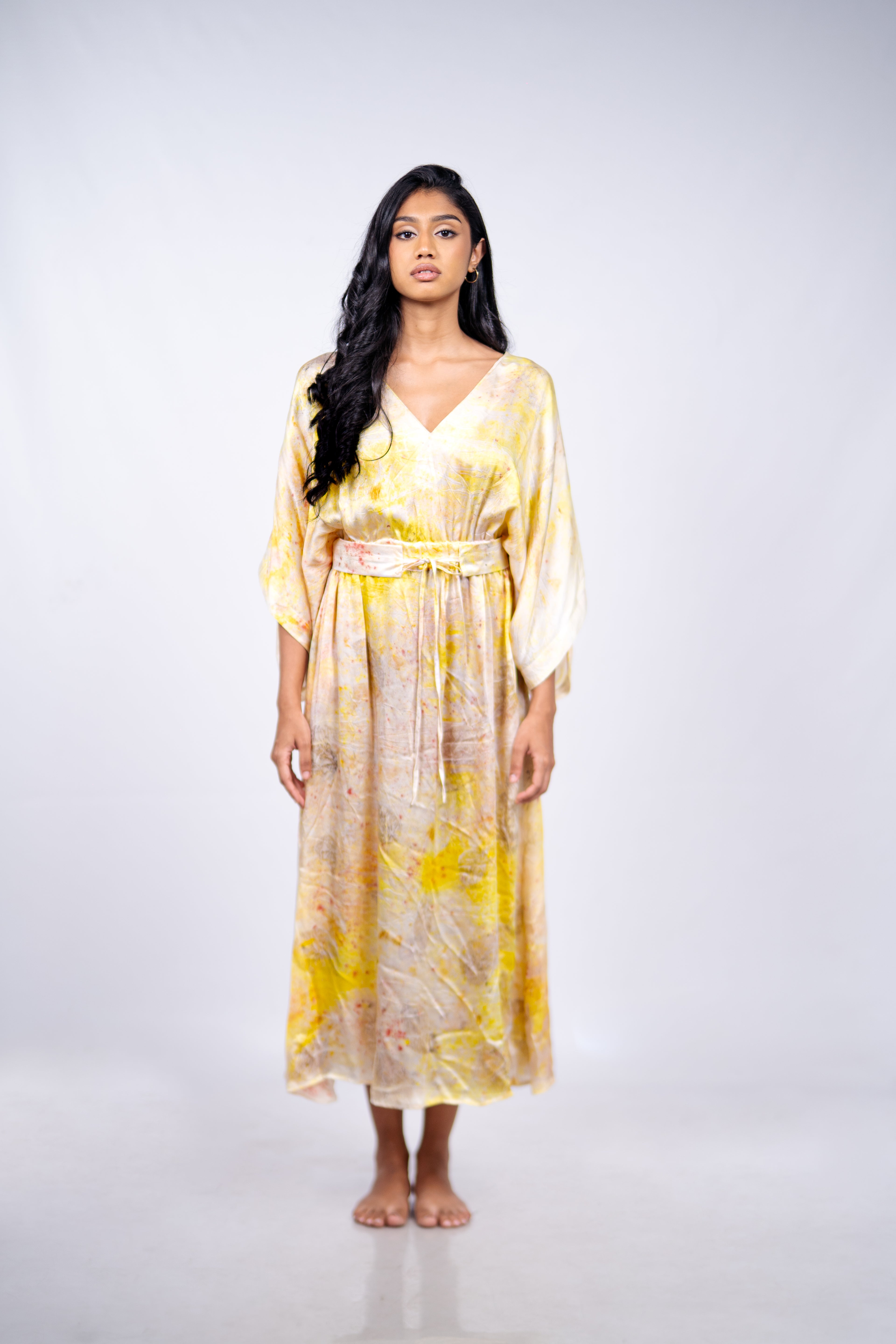 Nature's embrace kimono dress