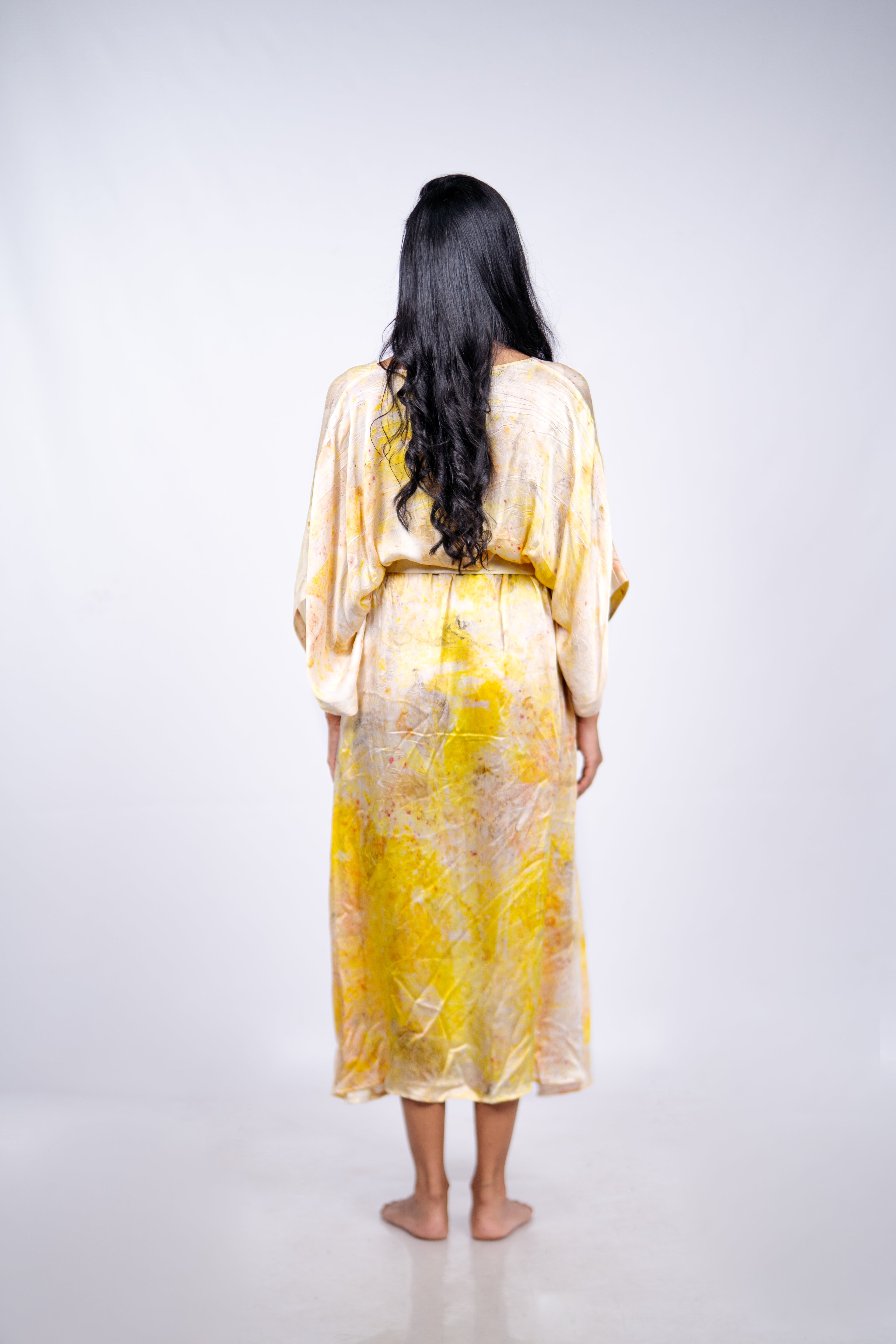 Nature's embrace kimono dress